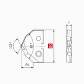 SP-*-25VH HSS Insert Of Spade Drill With Doublr Top Angle (Inch) - Big-tools Industrial Supply Tools for Metal Cutting